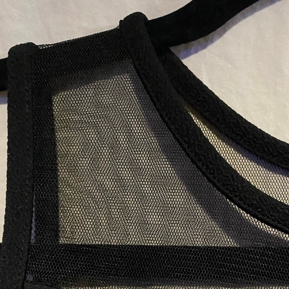 Black Dress with Sheer Trim - Picture 2 of 4